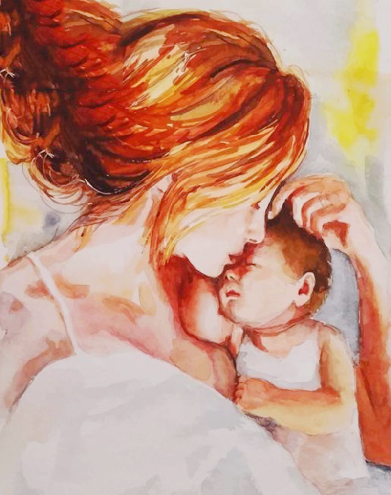 Mẹ và con gái vẽ đẹp nhất