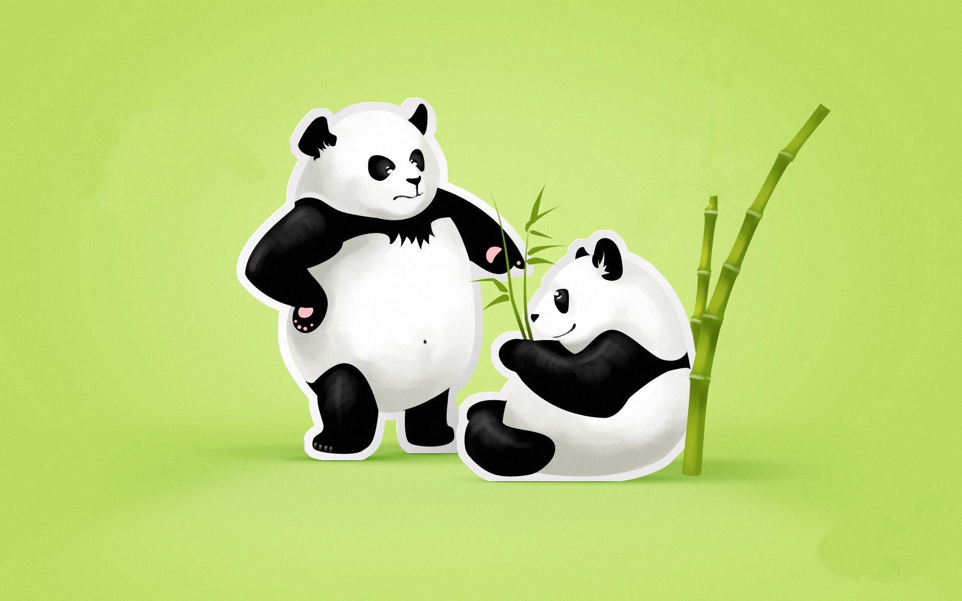 Ảnh nền gấu trúc Panda chibi dễ thương