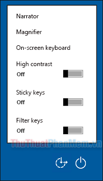 Trên màn hình đăng nhập Windows, ở góc dưới bên phải[簡単操作]Một nút xuất hiện.