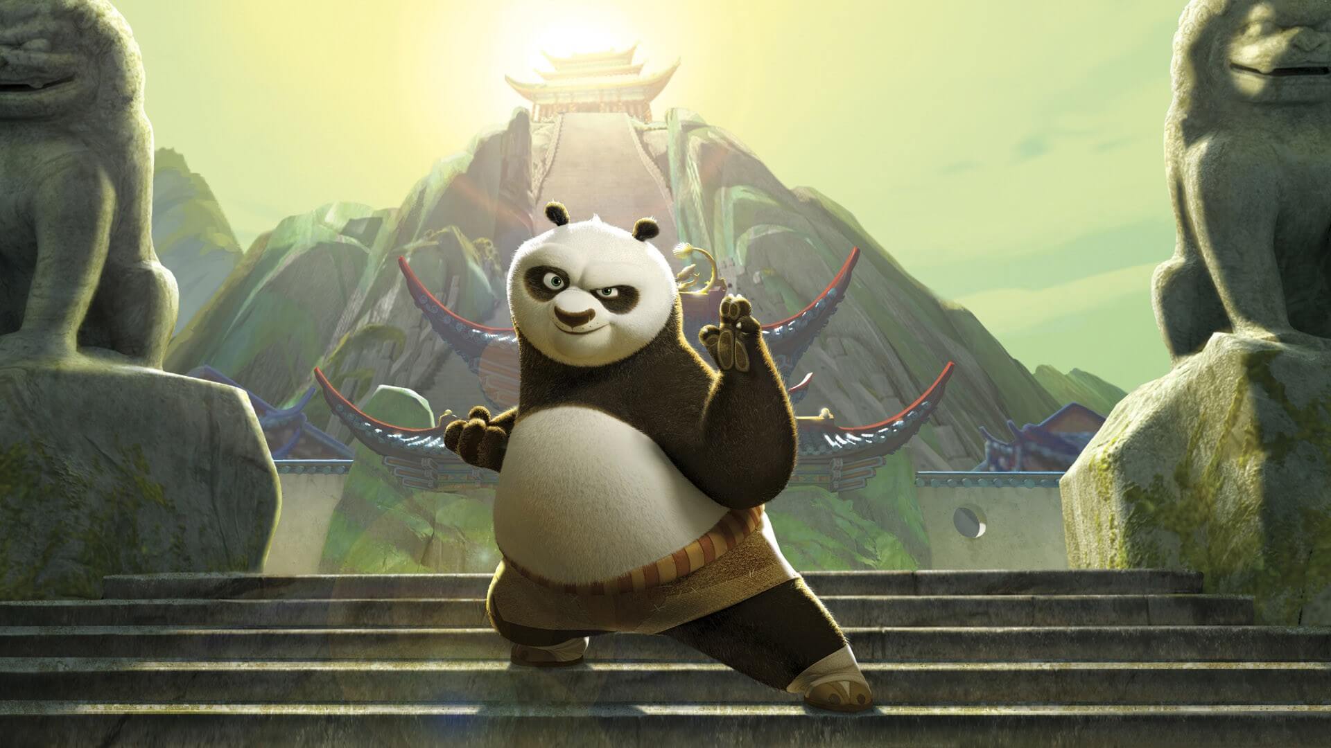 Hình nền gấu trúc Kung Fu Panda dễ thương