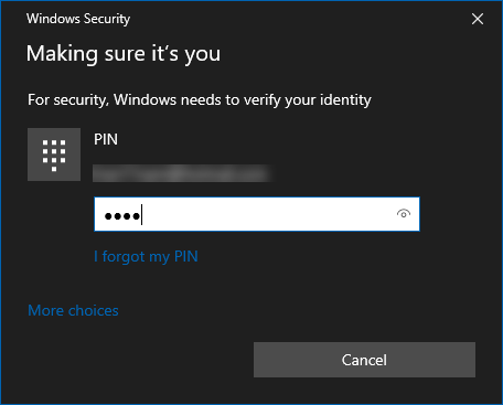 Nhập mật khẩu máy tính của bạn ở màn hình tiếp theo