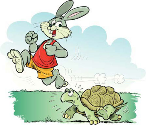 Ảnh rùa và thỏ chạy thi