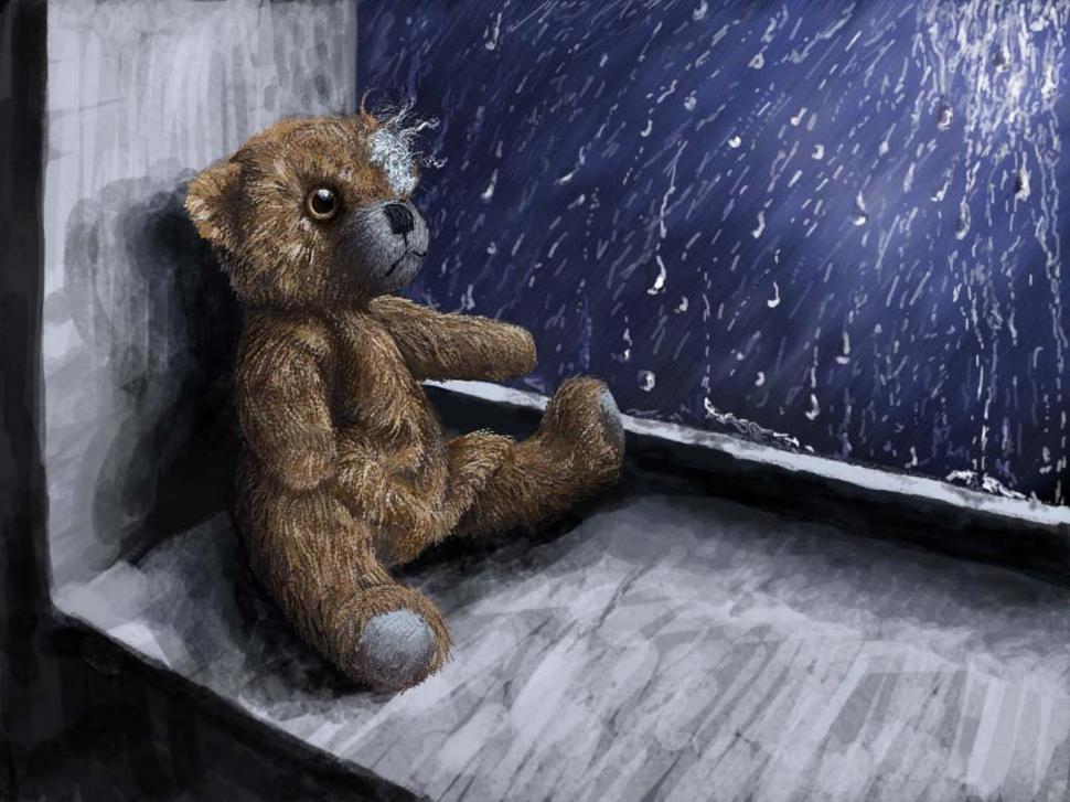 Hình ảnh con gấu cô đơn lẻ loi