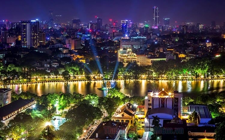 Hình ảnh Hà Nội về đêm tuyệt đẹp