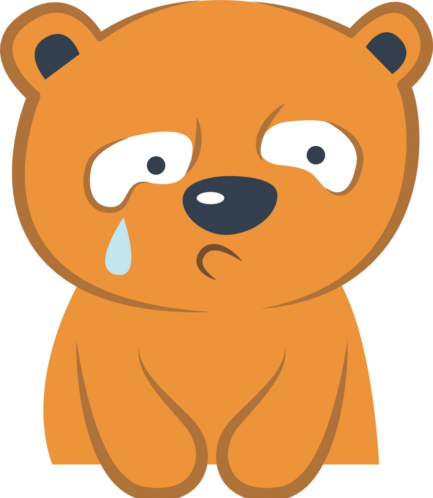 Hình ảnh hoạt hình chú gấu buồn