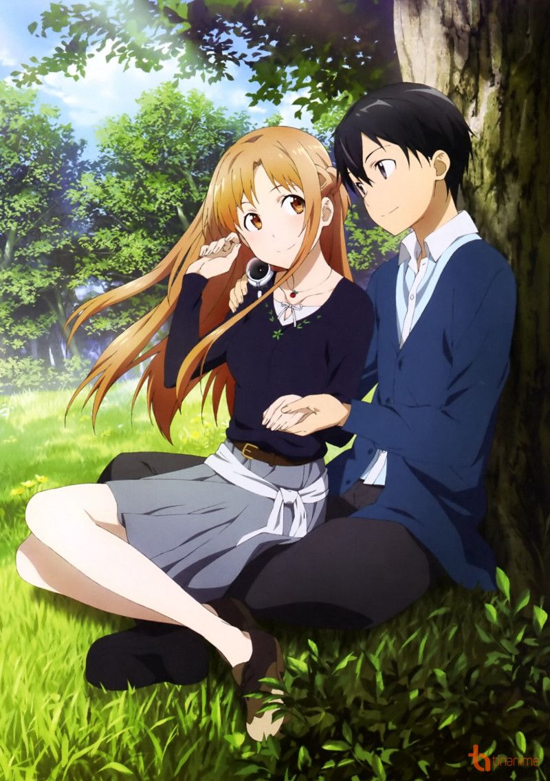 Hình hình họa Kirito và Asuna xinh tươi cute