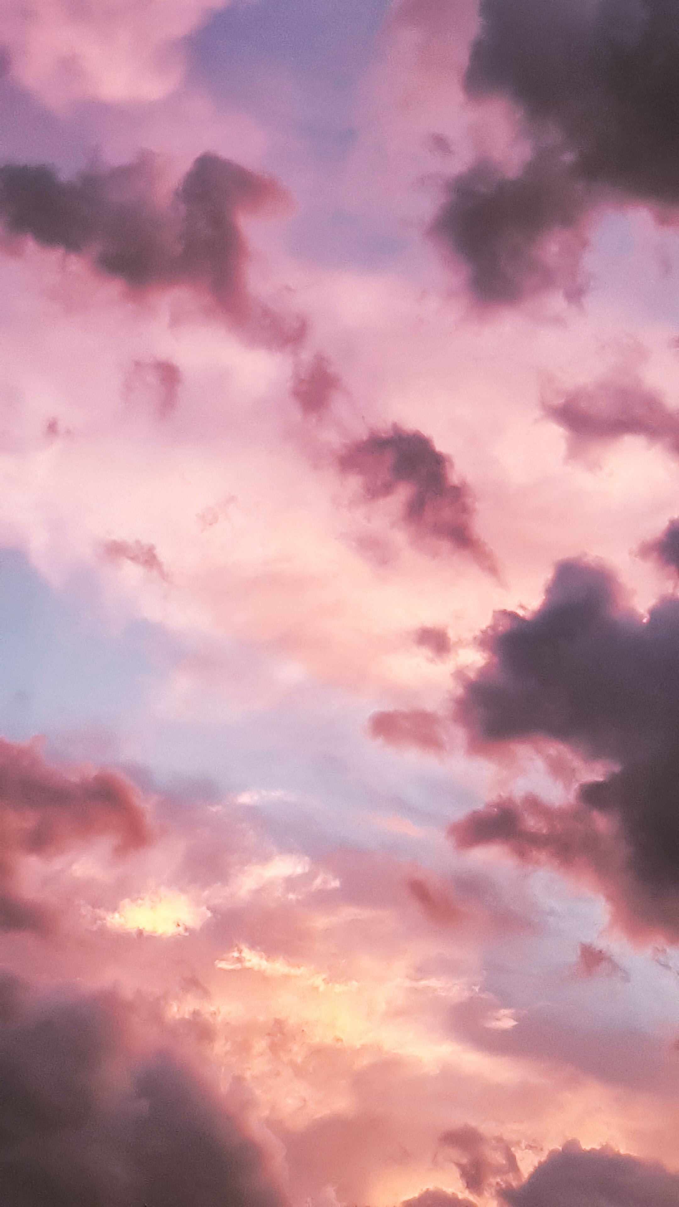 Hình nền bầu trời màu hồng 4K tuyệt đẹp cho điện thoại