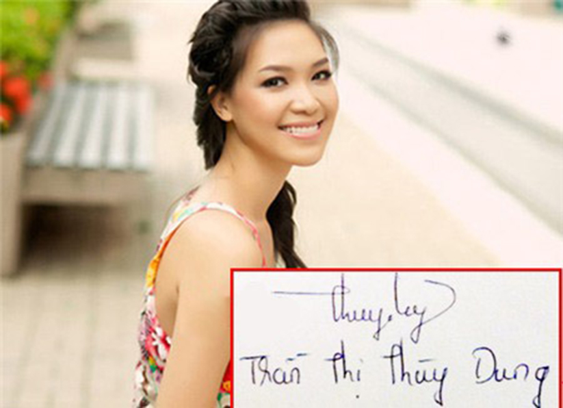 Chữ ký của Hoa hậu Trần Thị Thùy Dung