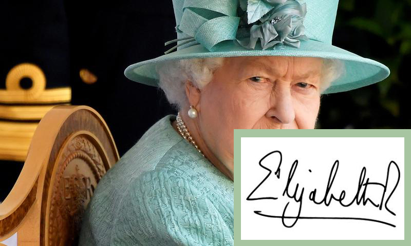 Chữ ký của Nữ hoàng Elizabeth II
