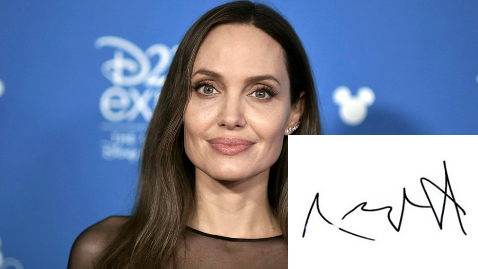 Chữ ký đẹp của Angelina Jolie