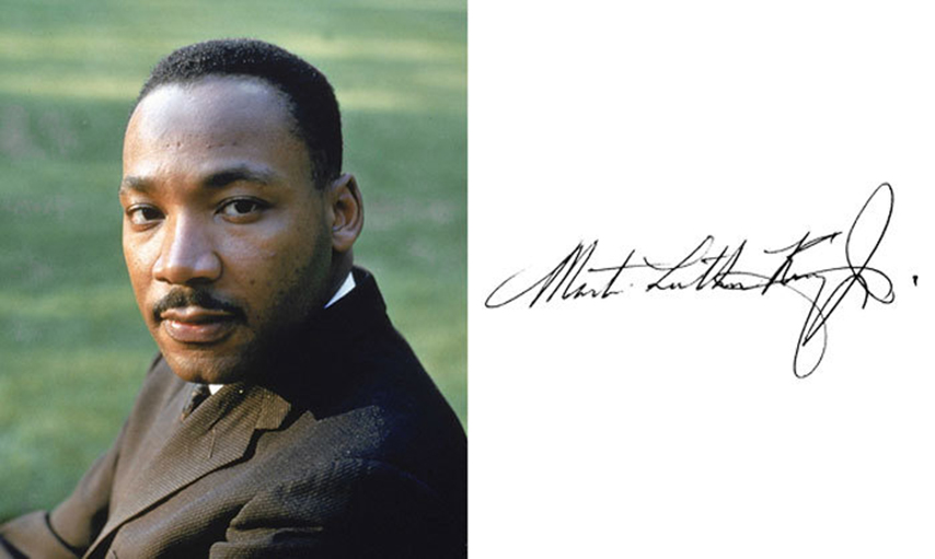 Chữ ký đẹp của Martin Luther King