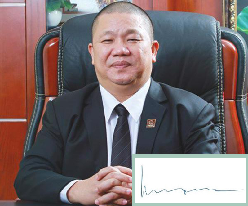 Chữ ký đẹp của Ông Lê Phước Vũ chủ tịch tập đoàn Hoa Sen