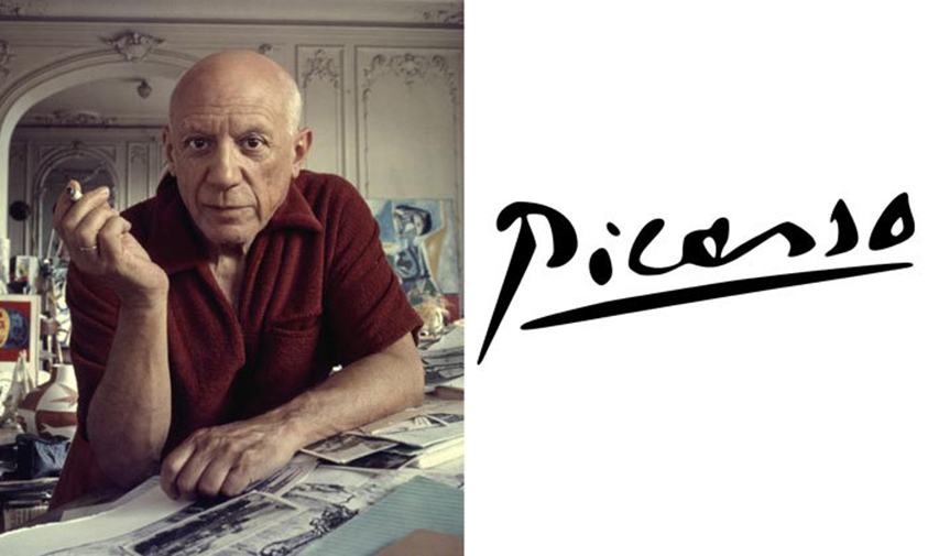 Chữ ký đẹp của Pablo Picasso họa sĩ và nhà điêu khắc người Tây Ban Nha