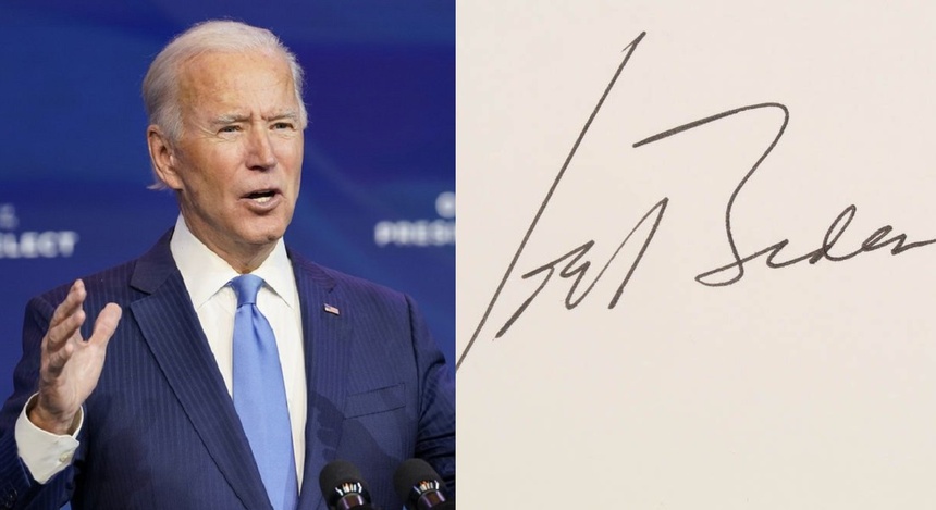 Chữ ký đẹp của Tổng thống Mỹ Joe Biden