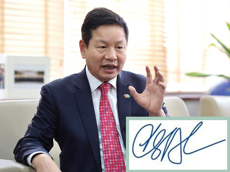 Chữ ký đẹp của Trương Gia Bình – Chủ tịch FPT