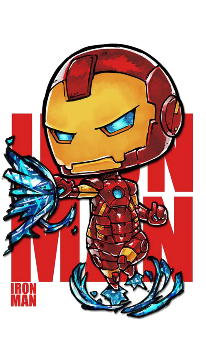 Hình nền Iron Man chibi tuyệt đẹp