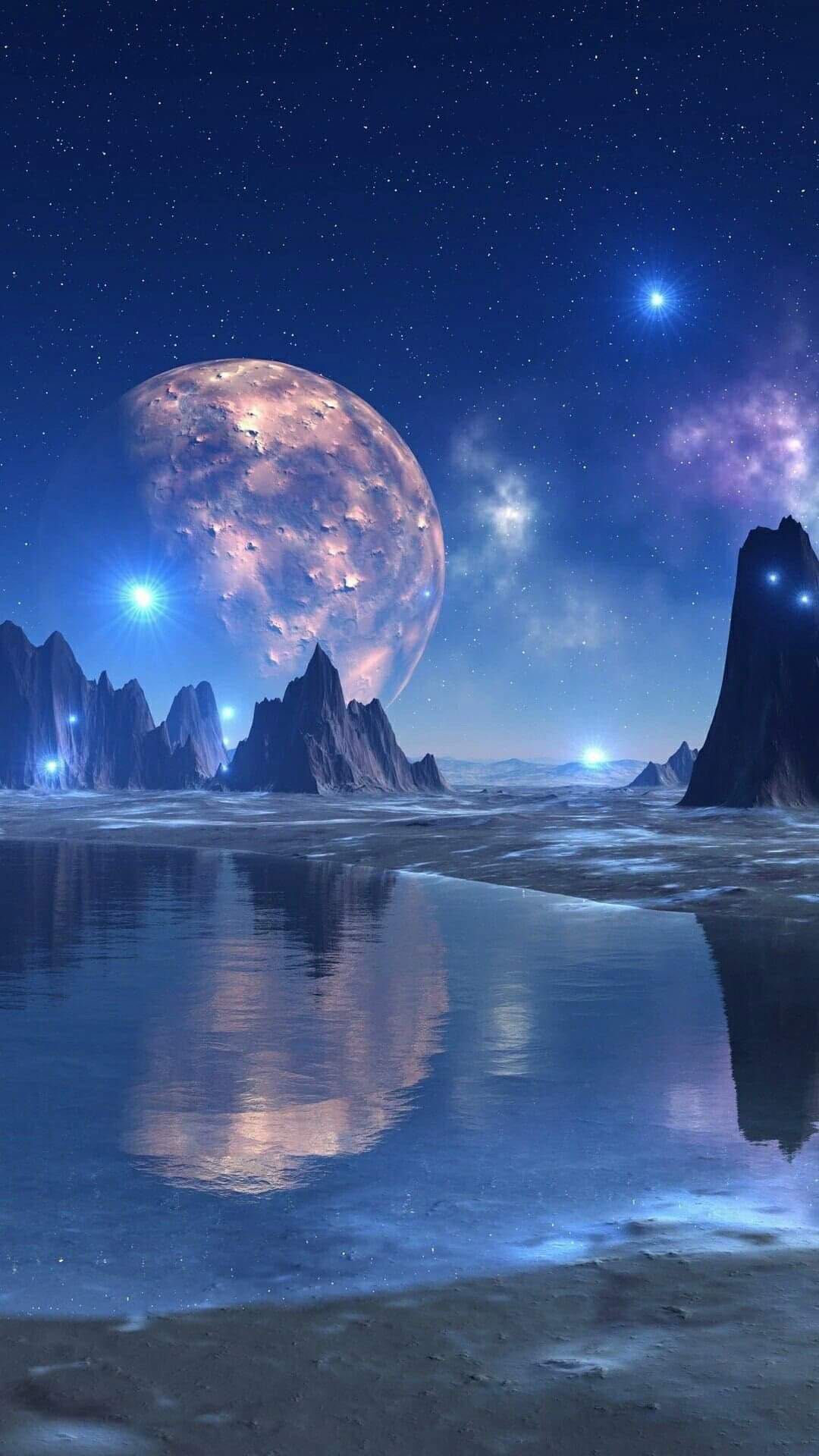 Hình nền mặt trăng yên tĩnh