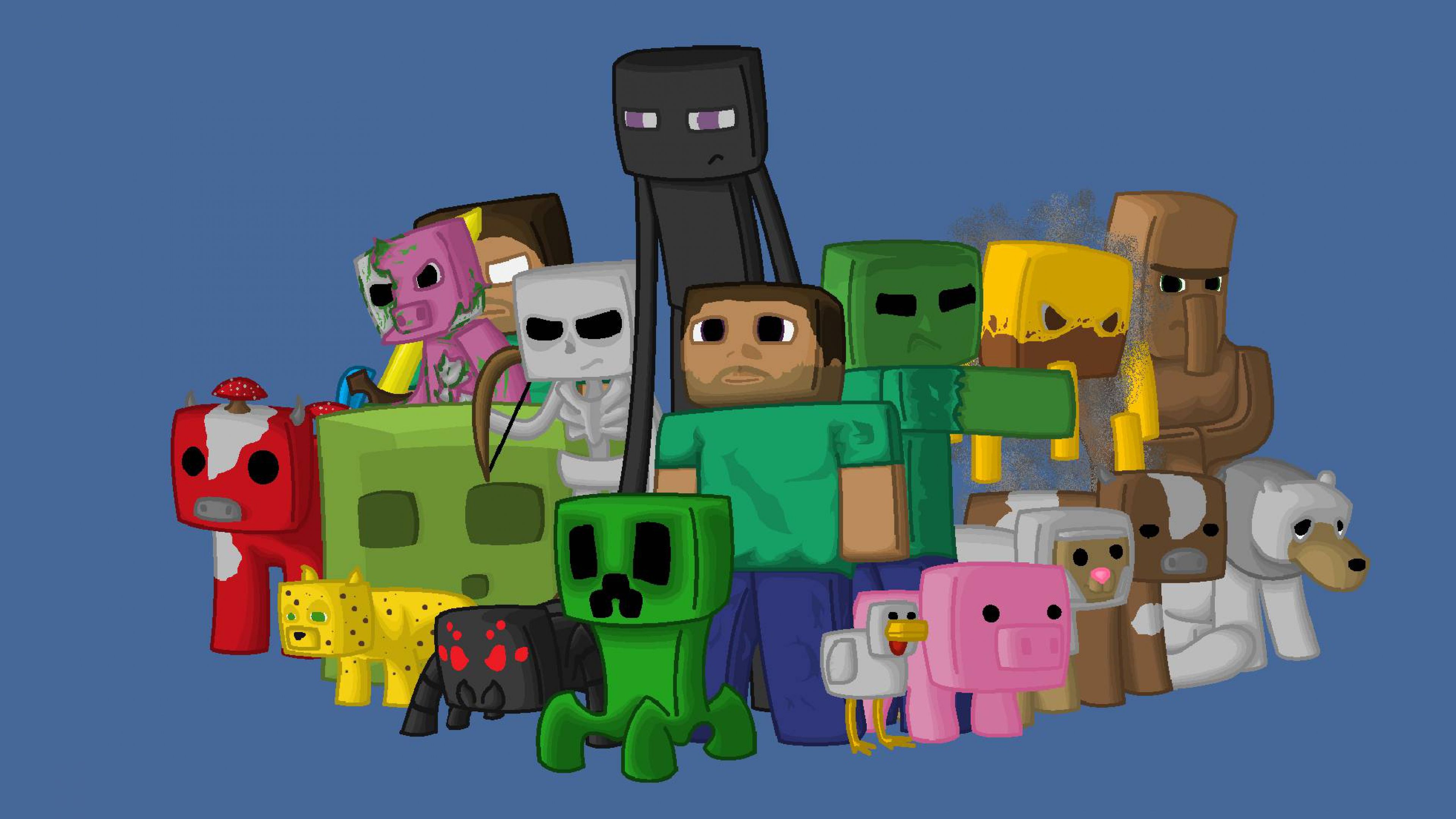 Hình nền các nhân vật Minecraft 4K