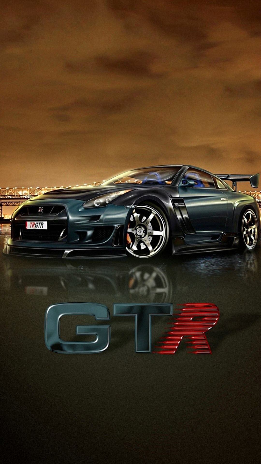 Hình nền siêu xe Nissan GTR Full HD cho iPhone