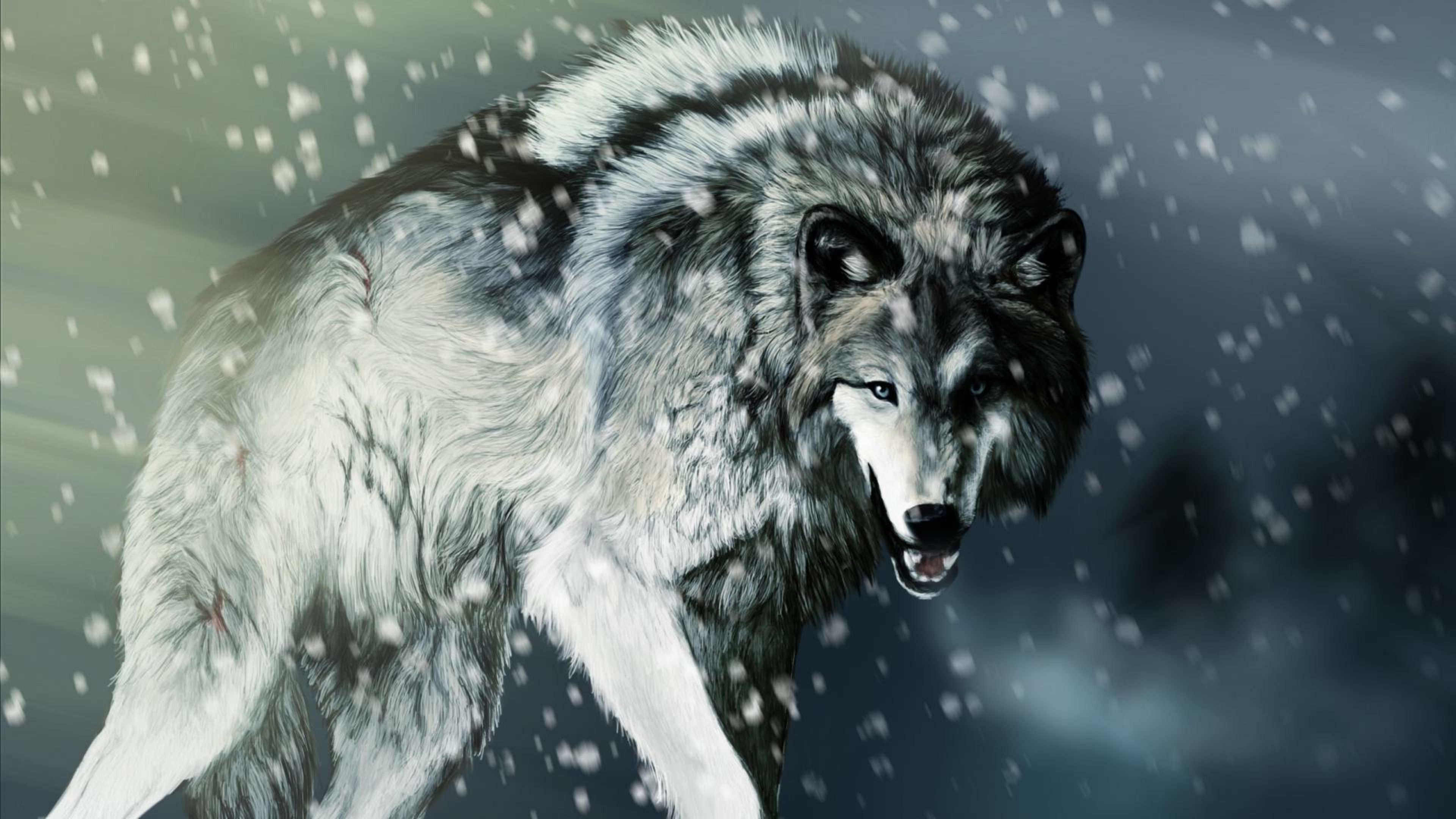Đồ họa 4K tuyệt đẹp cho sói 3D chất lượng cao