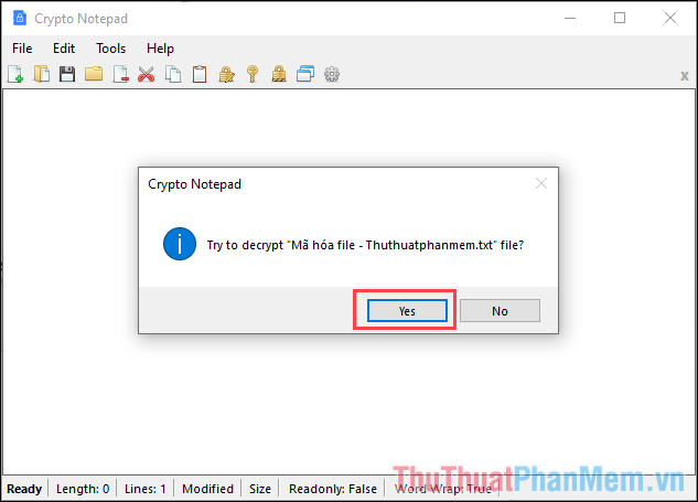 Cách đặt mật khẩu mã hóa cho file NotePad