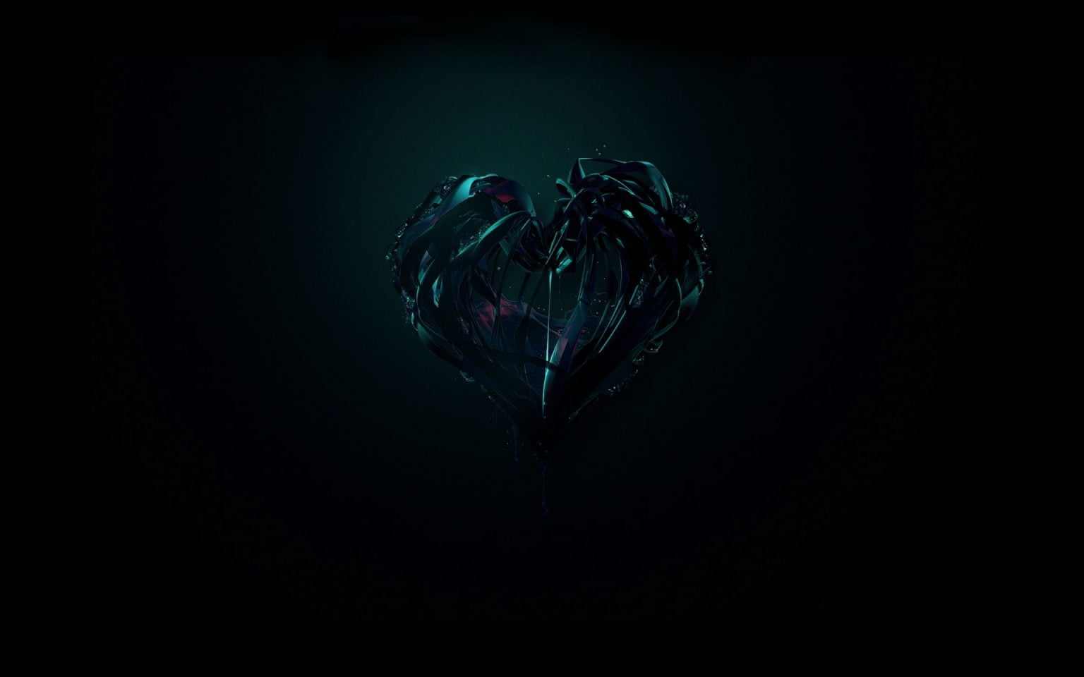 Hình hình họa trái khoáy tim vỡ black color rất đẹp nhất
