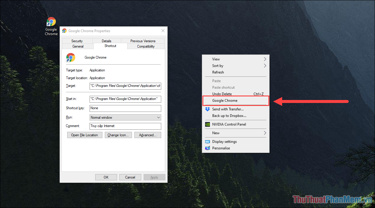 Hoàn tất việc thêm ứng dụng vào menu tiện ích mở rộng lối tắt trên máy tính Windows 10 của bạn