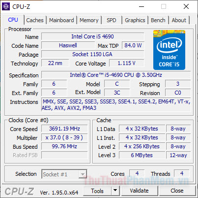 Phần mềm CPU-Z