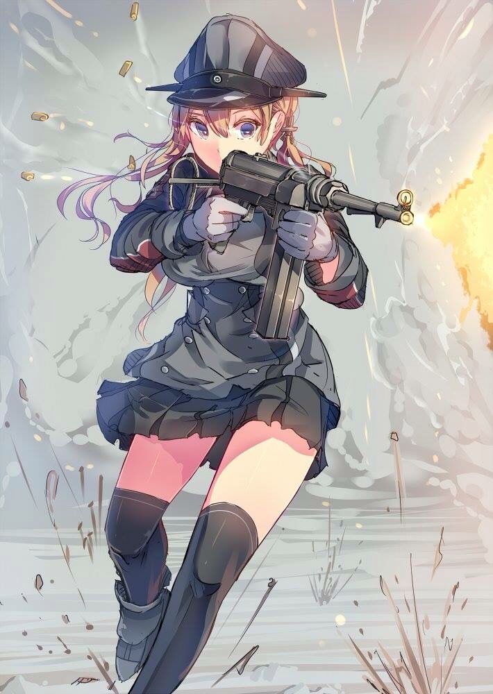 Anime nữ bắn súng đáng yêu