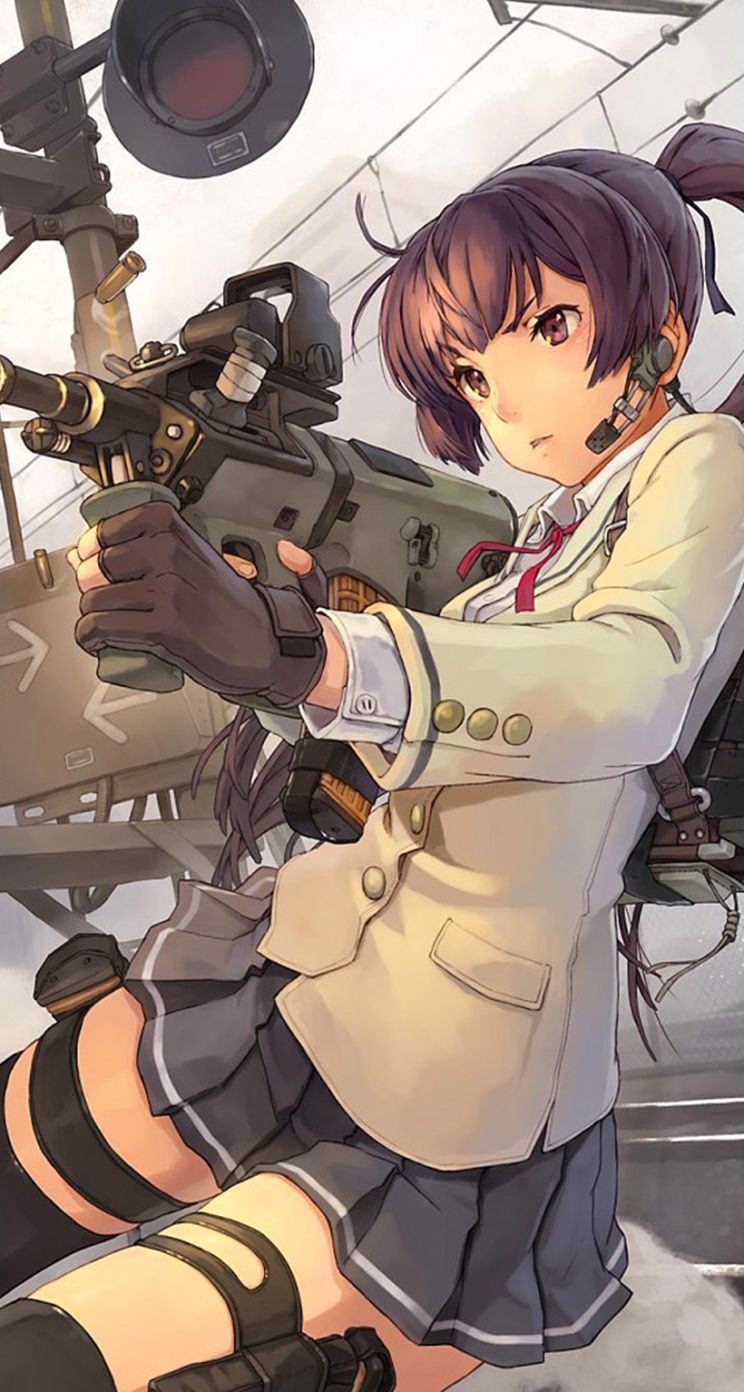 Anime nữ cầm súng dễ thương