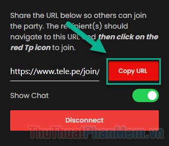 Copy URL và gửi (Ctrl+V) đường link cho bạn bè qua khung chat