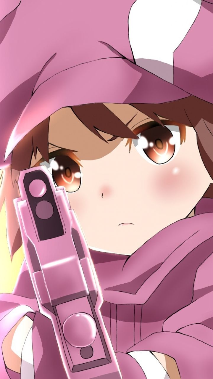 Hình nền Anime nữ cầm súng HD đẹp cho điện thoại