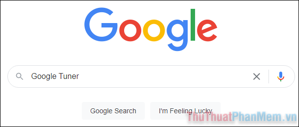 Nhập vào ô tìm kiếm từ khóa Google Tuner
