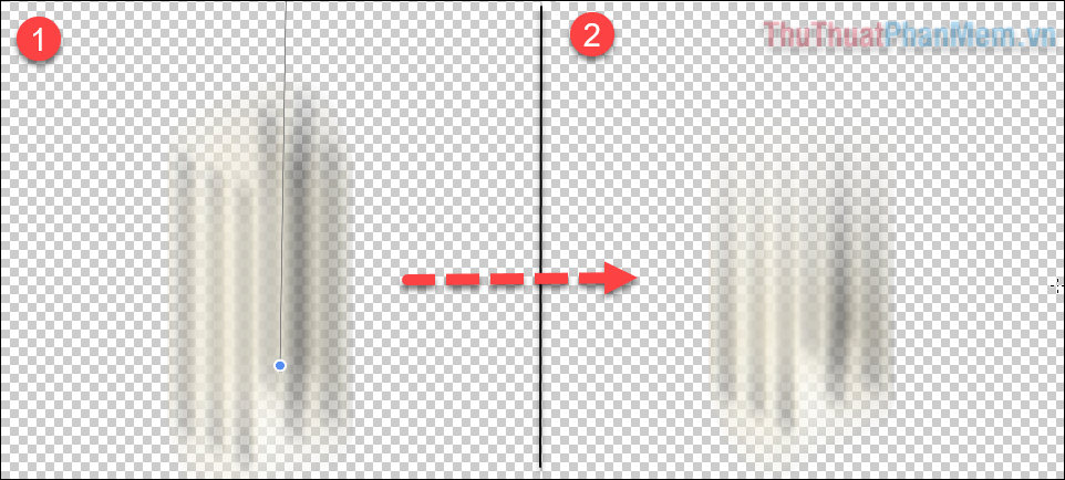 Vẽ một đường gradient để tạo ra hiệu ứng mờ dần
