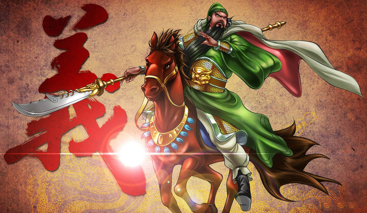 Chân dung Quan Vũ - Quan Vân Trường cưỡi ngựa ra trận