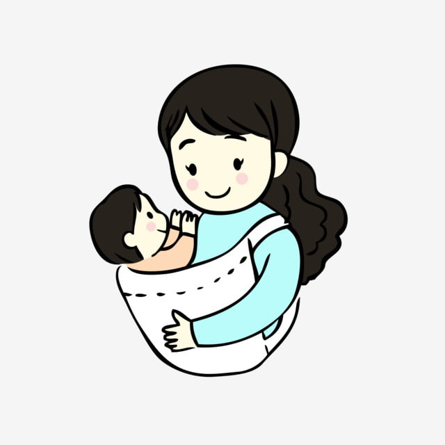 Hình ảnh hoạt hình mẹ và bé