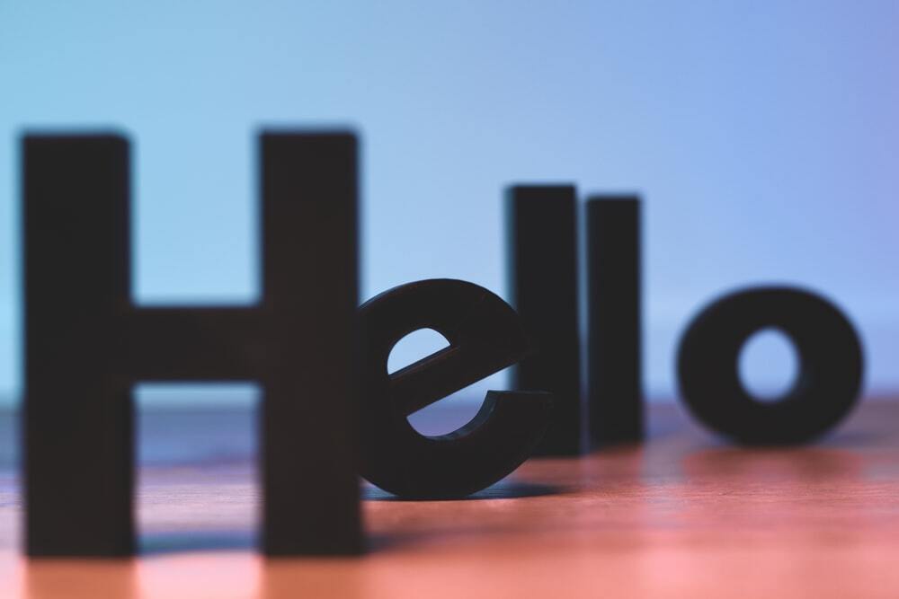 Hình ảnh chữ Hello độc đáo sáng tạo