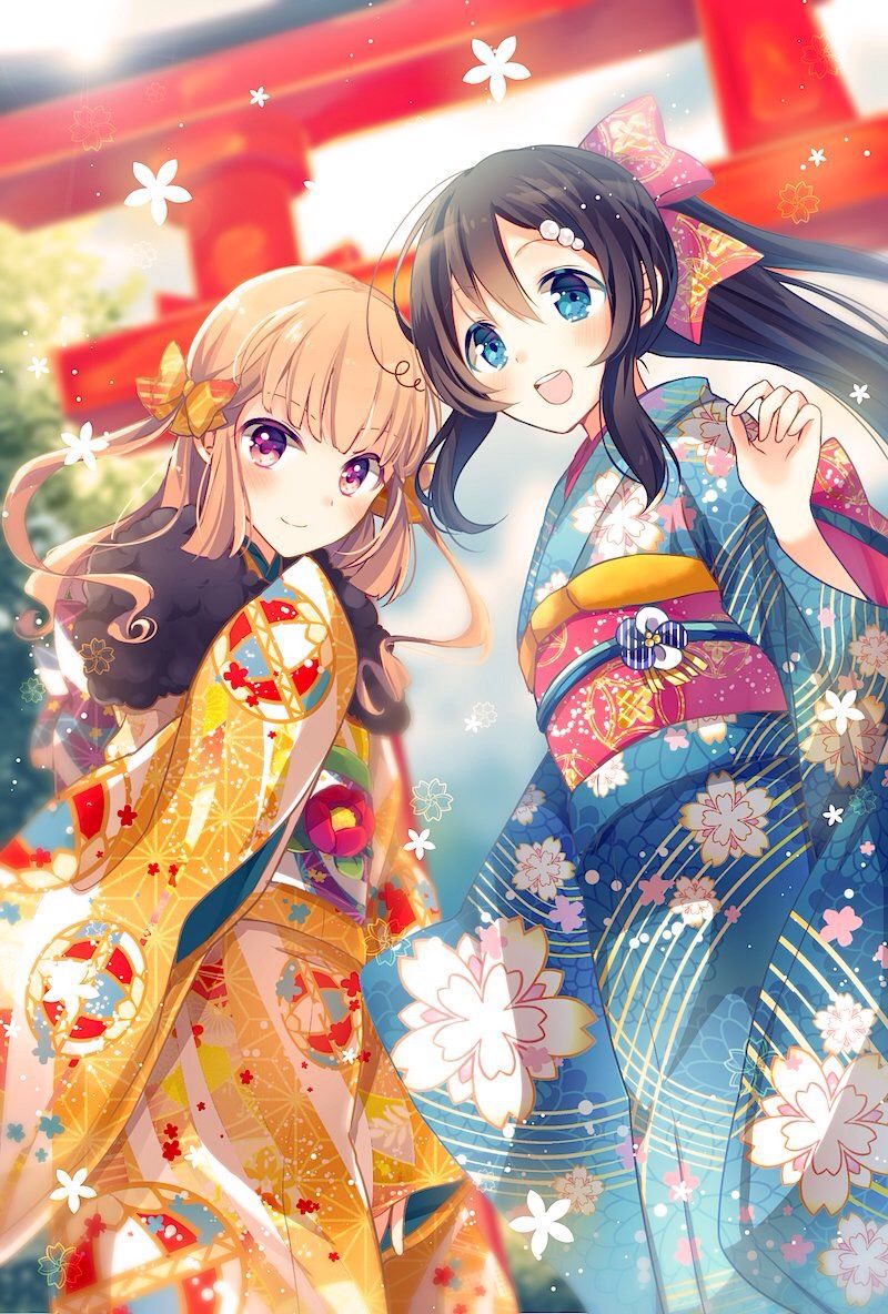 Ảnh Anime Kimono cute đẹp nhất