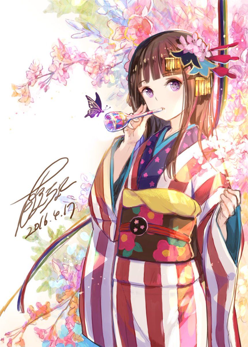 Ảnh Anime Kimono đáng yêu cute