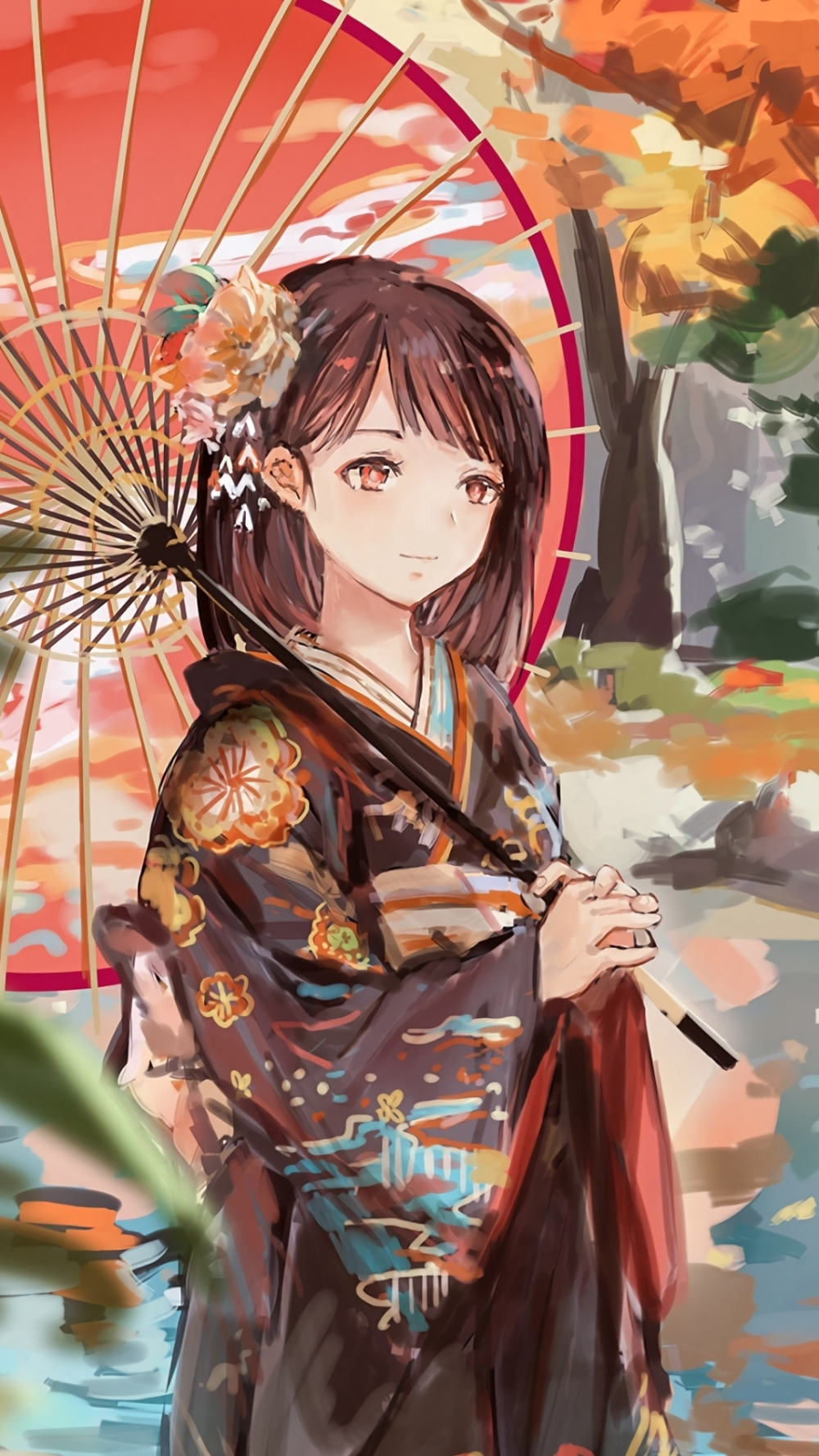 336758 Kimono, Anime, Girl, Snowing HD - Rare Gallery HD Wallpapers