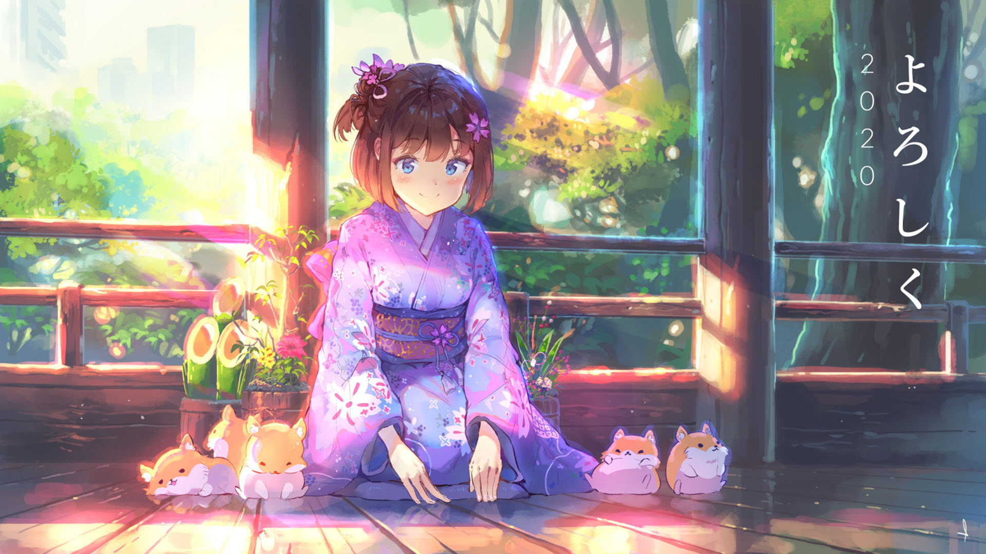 Ảnh nền Anime Kimono Full HD đẹp nhất