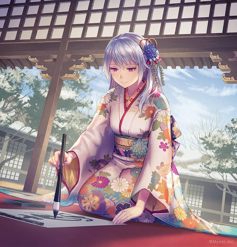 Hình ảnh Anime Kimono đáng yêu cute dễ thương