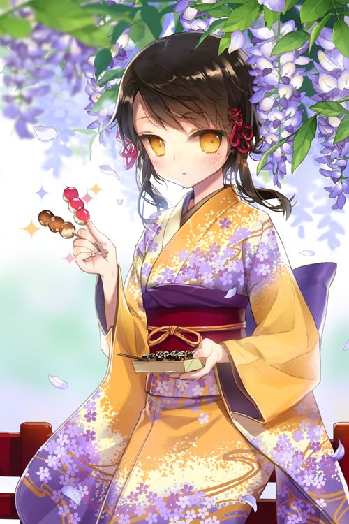 Hình ảnh Anime Kimono dễ thương đẹp