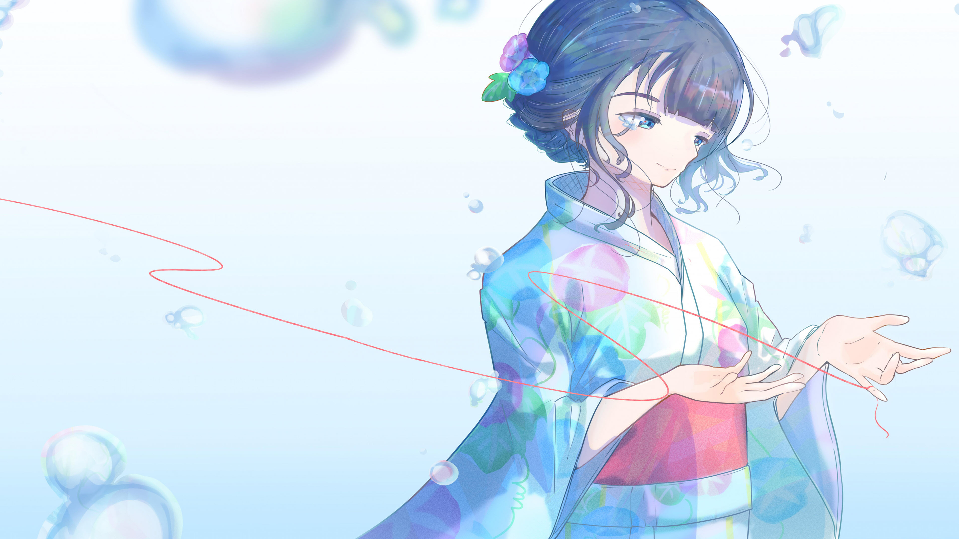 Hình nền Anime Kimono 4K cho máy tính 