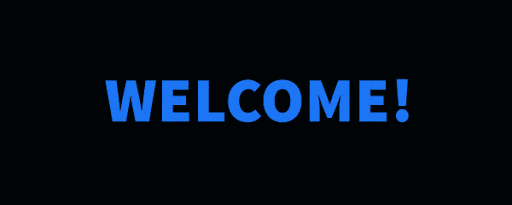 Ảnh động chữ Welcome đơn giản đẹp