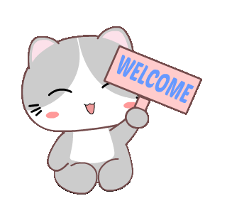 Ảnh động Welcome cute dễ thương