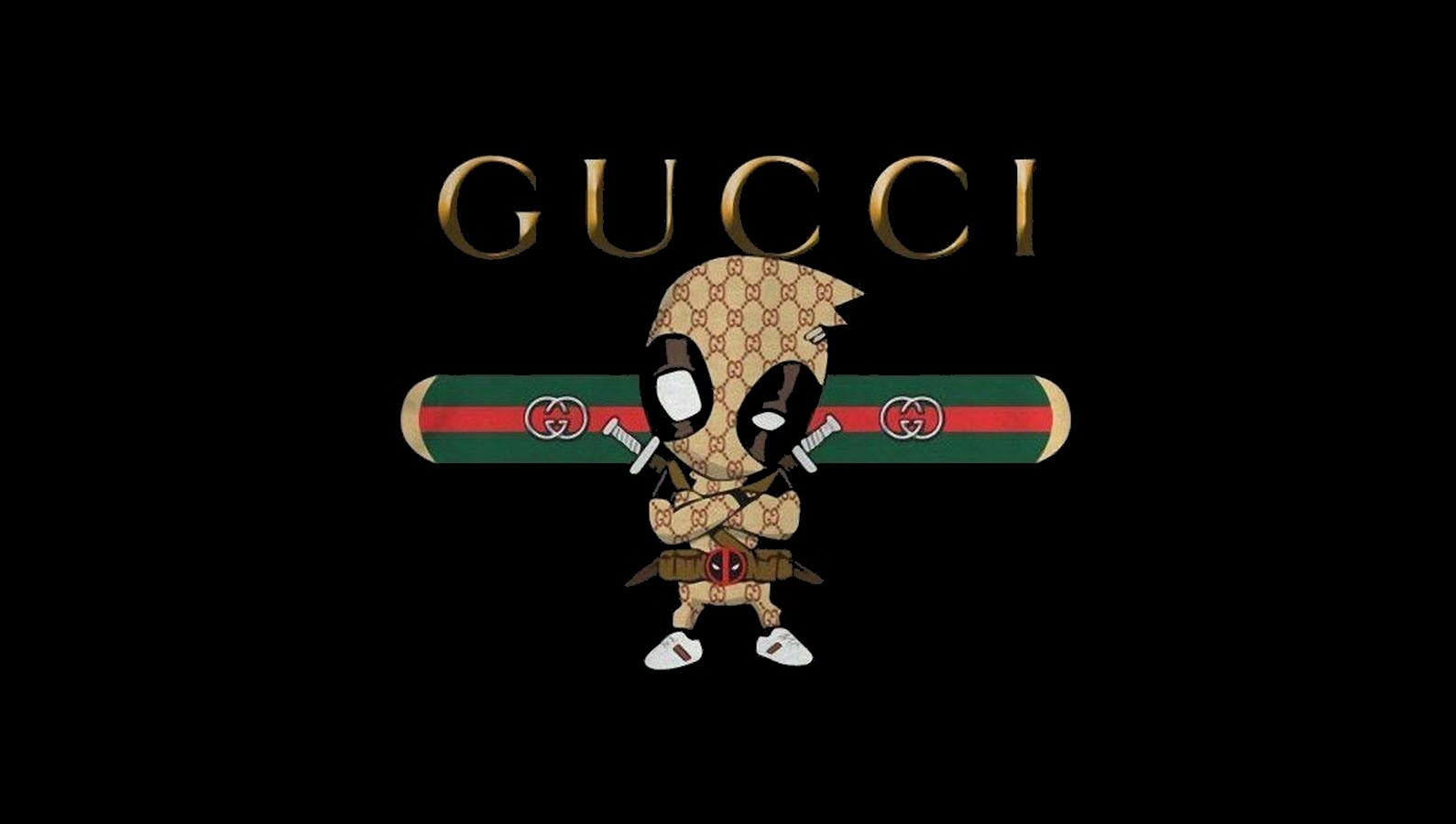Hình ảnh Gucci nền đen đơn giản tinh tế