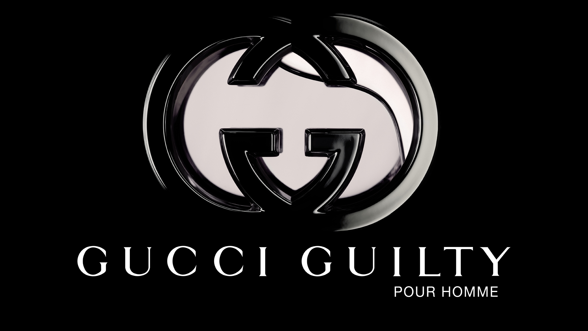 Hình hình ảnh logo Gucci nền đen