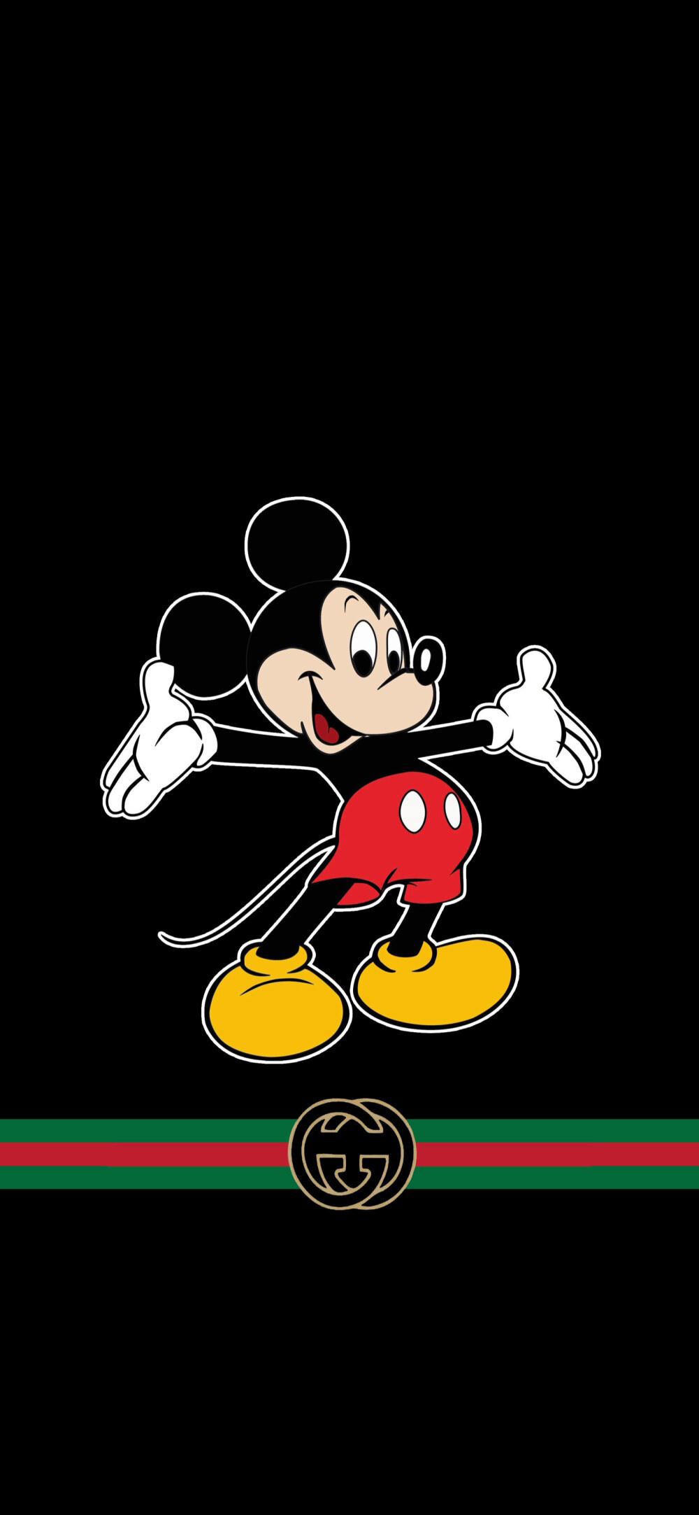 Hình Gucci Mickey nền đen tuyệt đẹp