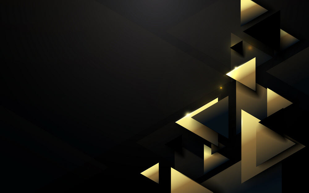 3D Black Gold Background